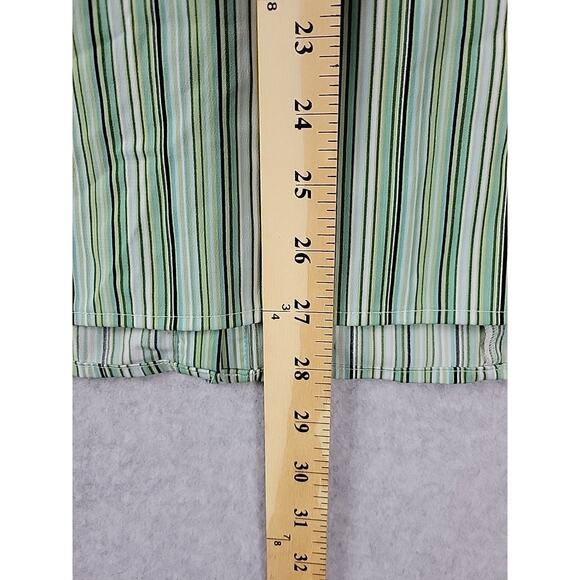 Croft & Barrow Stretch Green Striped 3/4 Sleeve Button Up Shirt Women's Plus 1X - Picture 8 of 12